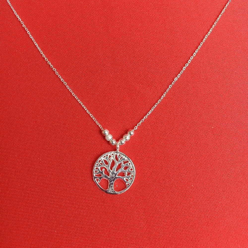 Tree of Life Pendant Necklace‎ 925 Sterling Silver NEW - Picture 3 of 8